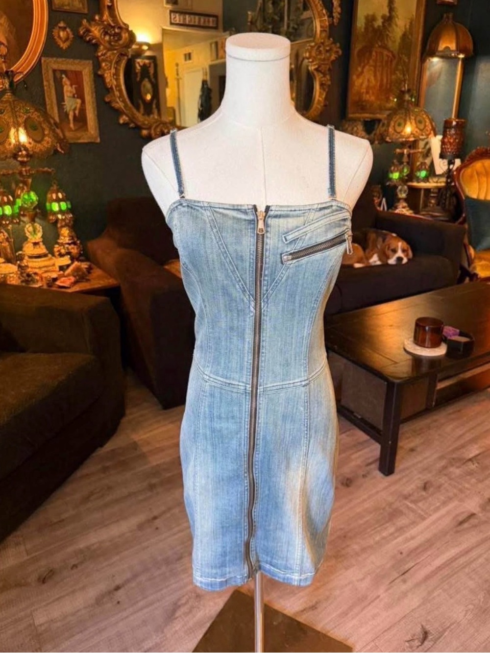 Vintage Y2K Diesel Industry Denim Mini Dress